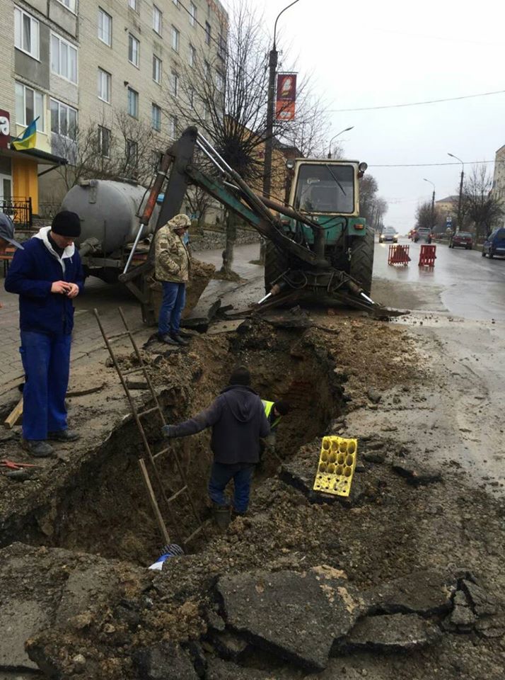 Пошкодження газопроводу у смт Гусятин